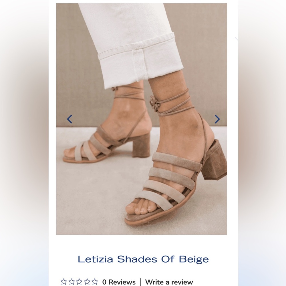 BNIB Alohas Letizia sandals in Beige